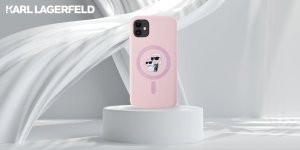 Etui Karl Lagerfeld Silicone             Karl&Choupette MagSafe do iPhone 11 różowy 9