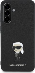 Etui Karl Lagerfeld Fixed Glitter Ikonik Logo Metal Pin do Samsung Galaxy A36 czarny 2