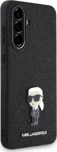 Etui Karl Lagerfeld Fixed Glitter Ikonik Logo Metal Pin do Samsung Galaxy A36 czarny 3