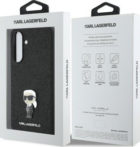 Etui Karl Lagerfeld Fixed Glitter Ikonik Logo Metal Pin do Samsung Galaxy A36 czarny 7