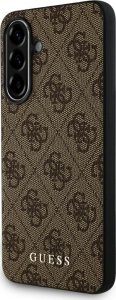 Etui Guess 4G Metal Gold Logo do Samsung Galaxy A56 brązowy 1