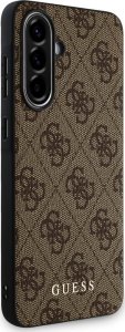 Etui Guess 4G Metal Gold Logo do Samsung Galaxy A56 brązowy 3