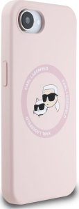 Etui Karl Lagerfeld Silicone             Karl&Choupette Heads MagSafe do iPhone 16e różowy 4