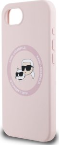 Etui Karl Lagerfeld Silicone             Karl&Choupette Heads MagSafe do iPhone 16e różowy 6