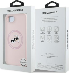 Etui Karl Lagerfeld Silicone             Karl&Choupette Heads MagSafe do iPhone 16e różowy 8