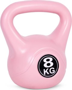 Kettlebell kettle 8 kg do ćwiczeń hantla kula odważnik obciążenie ciężar fitness różowy ModernHome 3