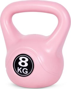 Kettlebell kettle 8 kg do ćwiczeń hantla kula odważnik obciążenie ciężar fitness różowy ModernHome 4