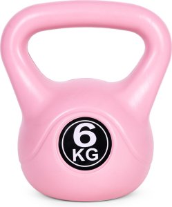 Kettlebell kettle 6 kg do ćwiczeń hantla kula odważnik obciążenie ciężar fitness różowy ModernHome 2