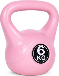 Kettlebell kettle 6 kg do ćwiczeń hantla kula odważnik obciążenie ciężar fitness różowy ModernHome 3
