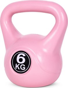 Kettlebell kettle 6 kg do ćwiczeń hantla kula odważnik obciążenie ciężar fitness różowy ModernHome 4
