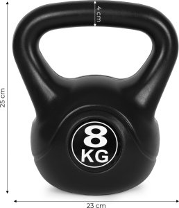 Kettlebell kettle 8 kg do ćwiczeń hantla kula odważnik obciążenie ciężar fitness ModernHome 9