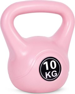 Kettlebell kettle 10 kg do ćwiczeń hantla kula odważnik obciążenie ciężar fitness różowy ModernHome 3