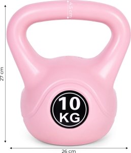 Kettlebell kettle 10 kg do ćwiczeń hantla kula odważnik obciążenie ciężar fitness różowy ModernHome 9
