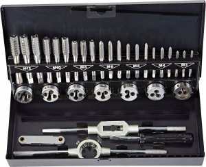 Zestaw gwintowników i narzynek 32el. (M3-M12) metalowa walizka 2