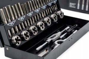 Zestaw gwintowników i narzynek 32el. (M3-M12) metalowa walizka 4