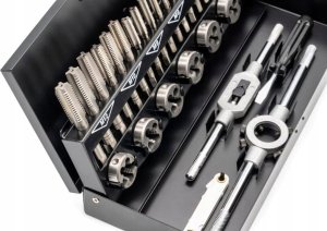 Zestaw gwintowników i narzynek 32el. (M3-M12) metalowa walizka 5