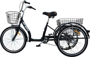 ROWER 3-KOŁOWY 24 CZARNY SHIMANO 7-BIEGOWY OBNIŻONA RAMA 1060972 4