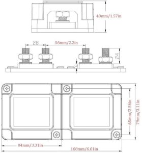 V-TAC Szyna zbiorcza Bus Bar do łączenia magazynów energii 4xM10, 400A 48V 400A VT-AOA1533-400ABR 4