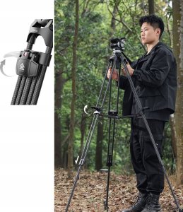 Profesjonalny STATYW do Filmowania VIDEO 25kg 149.5cm BOWL 75mm / Ulanzi / T047 7