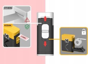 KODAK Label ERA Drukarka Bluetooth do Etykiet Naklejek Grafiki 14mm + Wkład / Label ERA / M50 Żółty 5