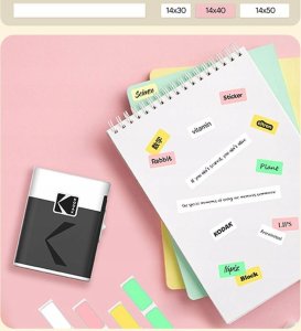 KODAK Label ERA Drukarka Bluetooth do Etykiet Naklejek Grafiki 14mm + Wkład / Label ERA / M50 Żółty 10