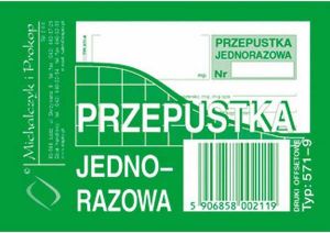 Michalczyk & Prokop D PRZEPUSTKA JEDNORAZOWA A7 571-9 - 571-9 1