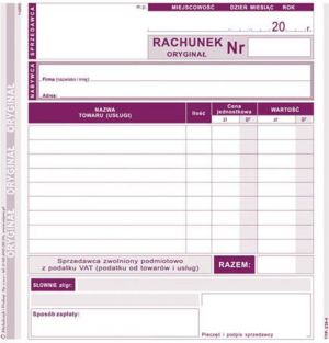 Michalczyk & Prokop D RACH.UPR.2/3 A5 2SKŁ.W.VAT 230-4 DRUK RACHUNEK - 230-4 1