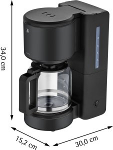 Ekspres przelewowy WMF WMF Stelio Kaffeemaschine Glas deep black 6
