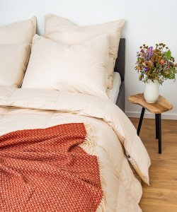 ORGANIC COTTON poduszka trzykomorowa puch 90% AMZ ROZMIAR: 50x60cm,  KOLOR: Naturalny 1