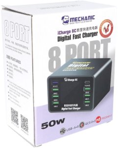 MECHANIC iCharge 8C Ładowarka serwisowa 8 portów PD QC3.0 2