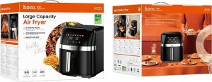 Frytkownica beztłuszczowa Hoco Frytkownica bezolejowa Air Fryer z ekranem dotykowym 8L 1700W HE20 czarna 9