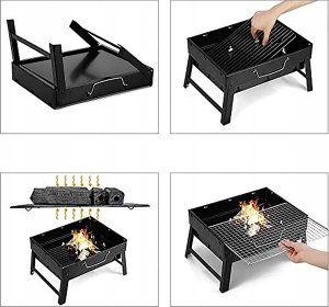 Grill ogrodowy turystyczny składany RC-K-933 czarny 2