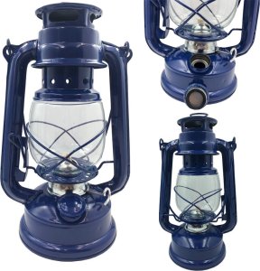 Lampa naftowa 24,5 cm RC034 niebieska 1
