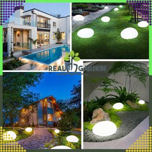 Lampa solarna LED w kształcie kamienia 14 cm RC-K-1486 3