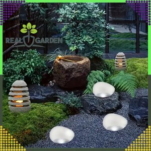 Lampa solarna LED w kształcie kamienia 14 cm RC-K-1486 4