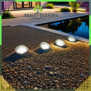 Lampa solarna LED w kształcie kamienia 14 cm RC-K-1486 5