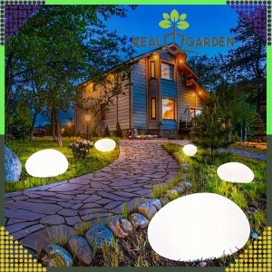 Lampa solarna LED w kształcie kamienia 14 cm RC-K-1486 6