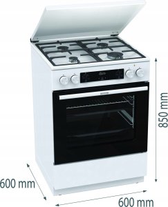 Gas stove with electric oven Gorenje GKS6C71WF 15
