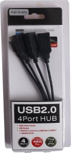 HUB USB PremiumCord PremiumCord USB2.0 HUB 4-portový Black cable 2
