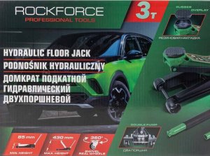 ROCKFORCE DŹWIGNIK "ŻABA"  3T  85-430mm  2-TŁOKOWY 6