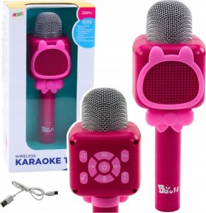 Bezprzewodowy Mikrofon Bluetooth Do Karaoke Nagrywanie Zmiana Głosu Różowy 1