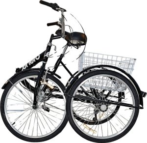 ROWER 3-KOŁOWY SKŁADANY 24 CZARNY SHIMANO 7-BIEGOWY 2