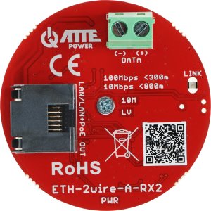 ZESTAW KONWERTERÓW UTP / 2-WIRE DO TRANSMISJI LAN+POE ETH-2WIRE-A-SET2 KOMPLET 2 SZT ATTE 1