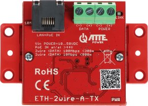 Atte ZESTAW KONWERTERÓW UTP / 2-WIRE DO TRANSMISJI LAN+POE ETH-2WIRE-A-SET2 KOMPLET 2 SZT ATTE 2