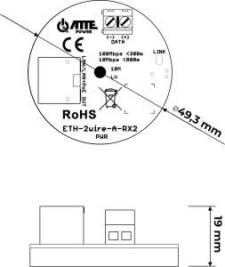 Atte ZESTAW KONWERTERÓW UTP / 2-WIRE DO TRANSMISJI LAN+POE ETH-2WIRE-A-SET2 KOMPLET 2 SZT ATTE 4
