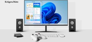 Monitor LED bezramkowy Kruger&Matz 24" FullHD 100Hz IPS HDMI VGA głośniki 10