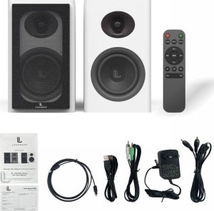 Głośniki do komputera bluetooth Laudberg XS1W 2.0 Białe 80W pilot HDMI ARC USB DAC 3