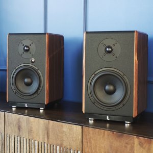 Głośniki półkowe kolumny podstawkowe Laudberg M1 2.0 do telewizora 120W HDMI ARC 6