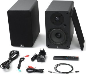 Głośniki półkowe kolumny podstawkowe Laudberg S1 2.0 do telewizora 100W HDMI ARC 9