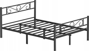 Podwójna rama łóżka Metalowa rama łóżka, pasuje do materaca 140 x 190 cm, dla dorosłych Dzieci Dzieci, nie wymaga sprężyny skrzy 1